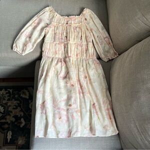13-14Y. PLEATED FLORAL DRESS